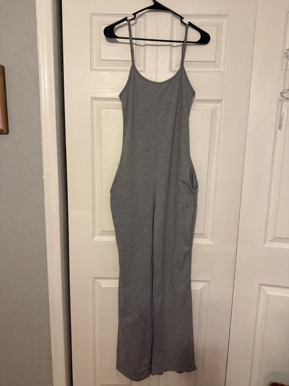 Women's Gray Sleeveless Jumpsuit with Pockets